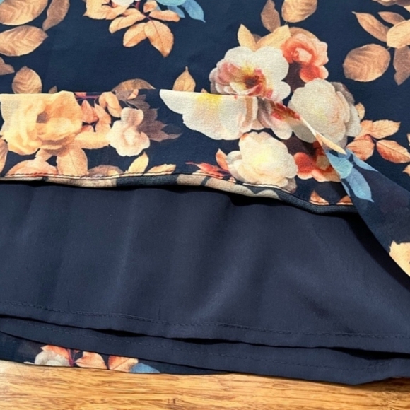 J.Crew 100% Silk Floral Dress Blue Shift Size 6 - Picture 12 of 15